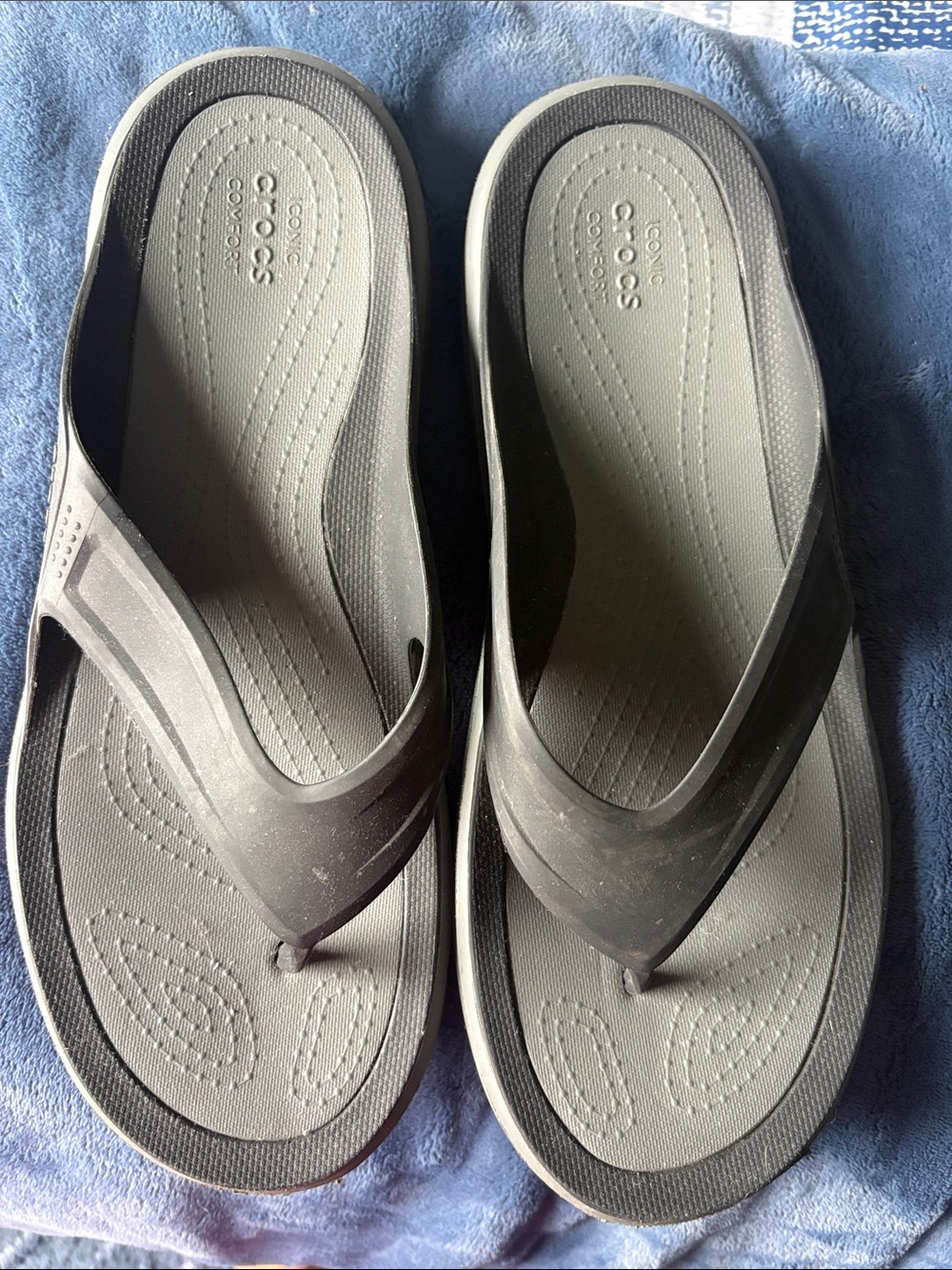 Crocs Men’s Black Flip Flop Sandals - Comfortable Everyday Wear